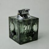 Black ice lighter by Antonio Imperatore, murano glass, Italy, 1970