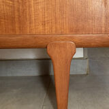 Large Danish vintage row in blond teak from the 60s