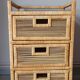 Extra cabinet 3 wicker rattan drawers