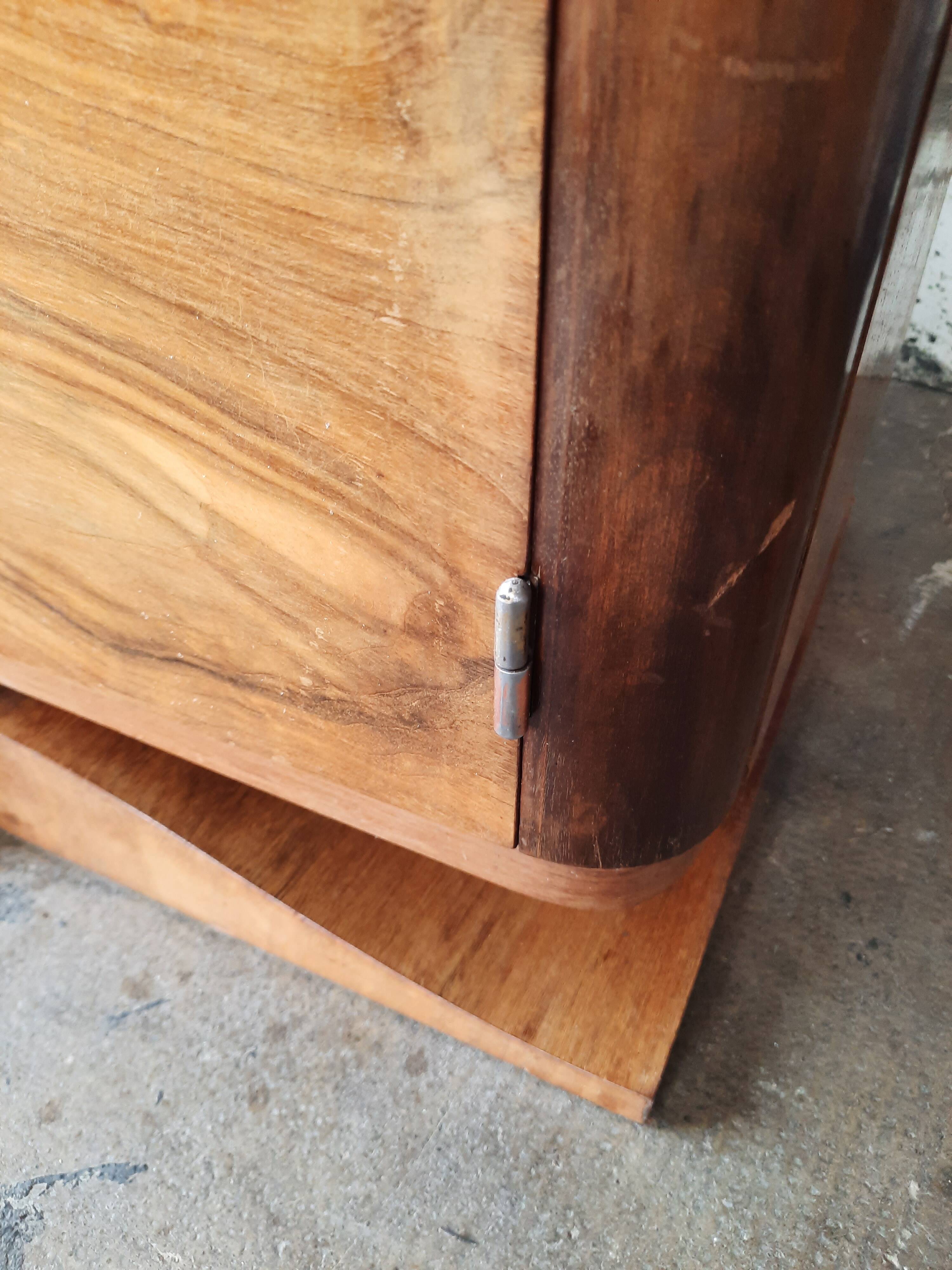 Art deco walnut sideboard