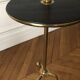 Tripod floor lamp with adjustable height and shelf from the 1960s.