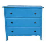 commode vintage bleu