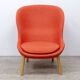 Fauteuil lounge Hyg Lounge rouge Normann Copenhagen