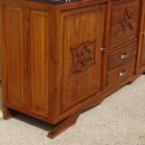 Large and antique solid walnut sideboard