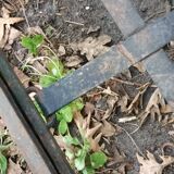 Bench, cast iron daybed, late 19th - early 20th century