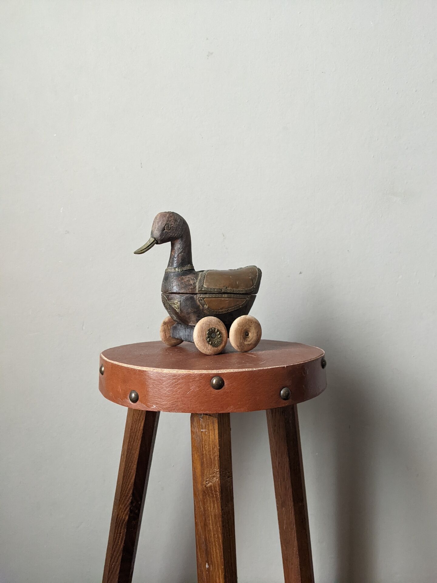 Vintage wooden duck collectible toy