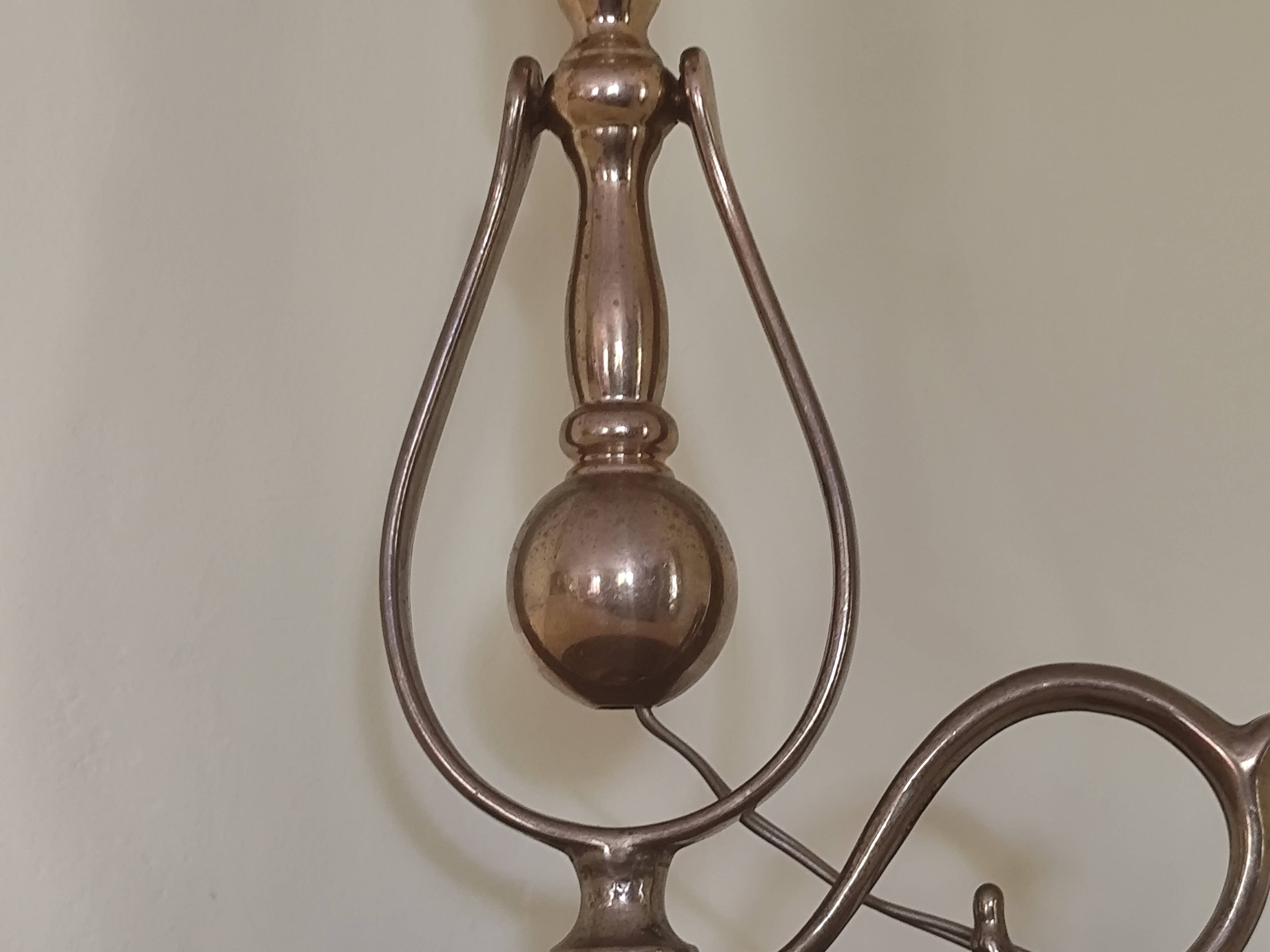 Marine lamp in bronze and brass - bronze swing lamp