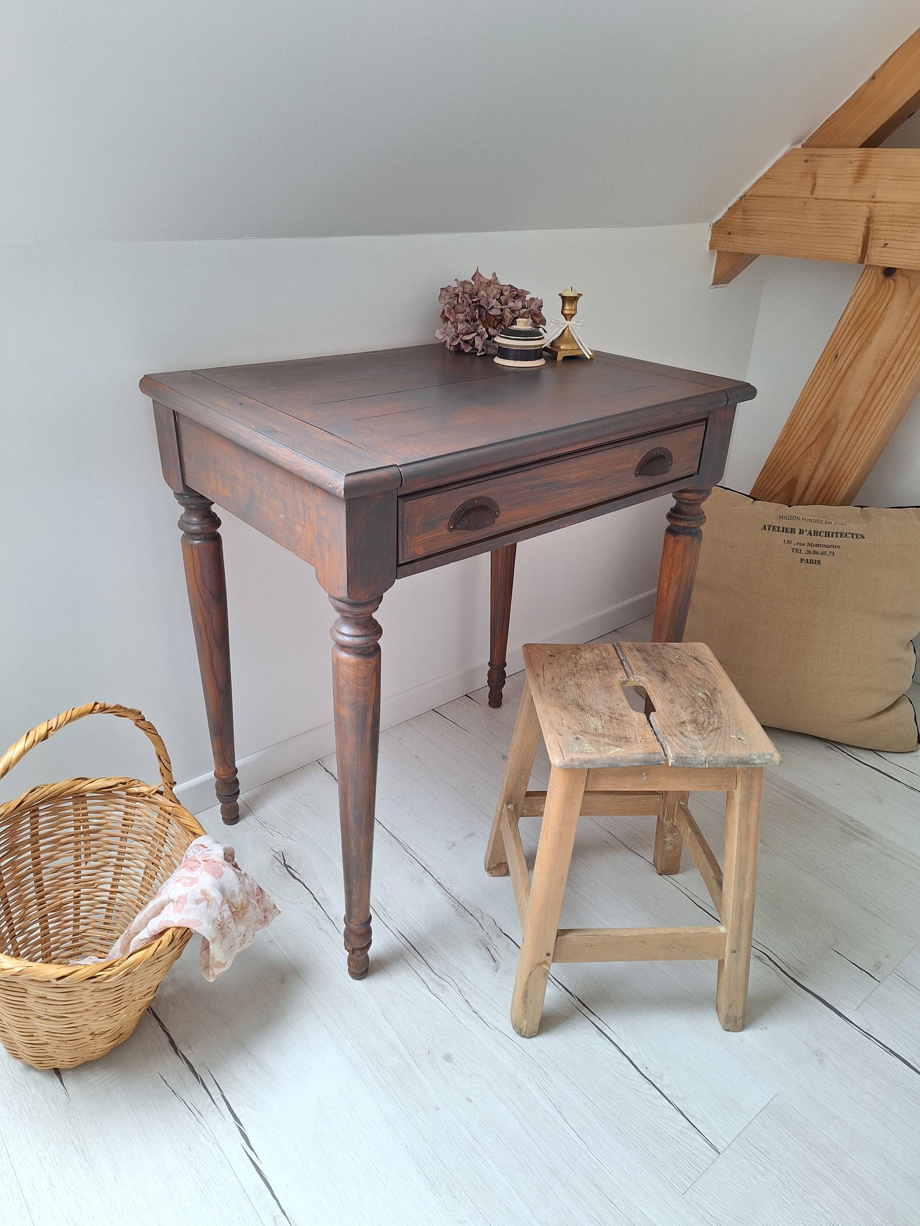 Solid wood desk / side table