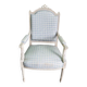 LOUIS XVI STYLE WHITE ARMCHAIR FROM THE 19TH CENTURY REF JE