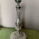 Silver metal candle holders