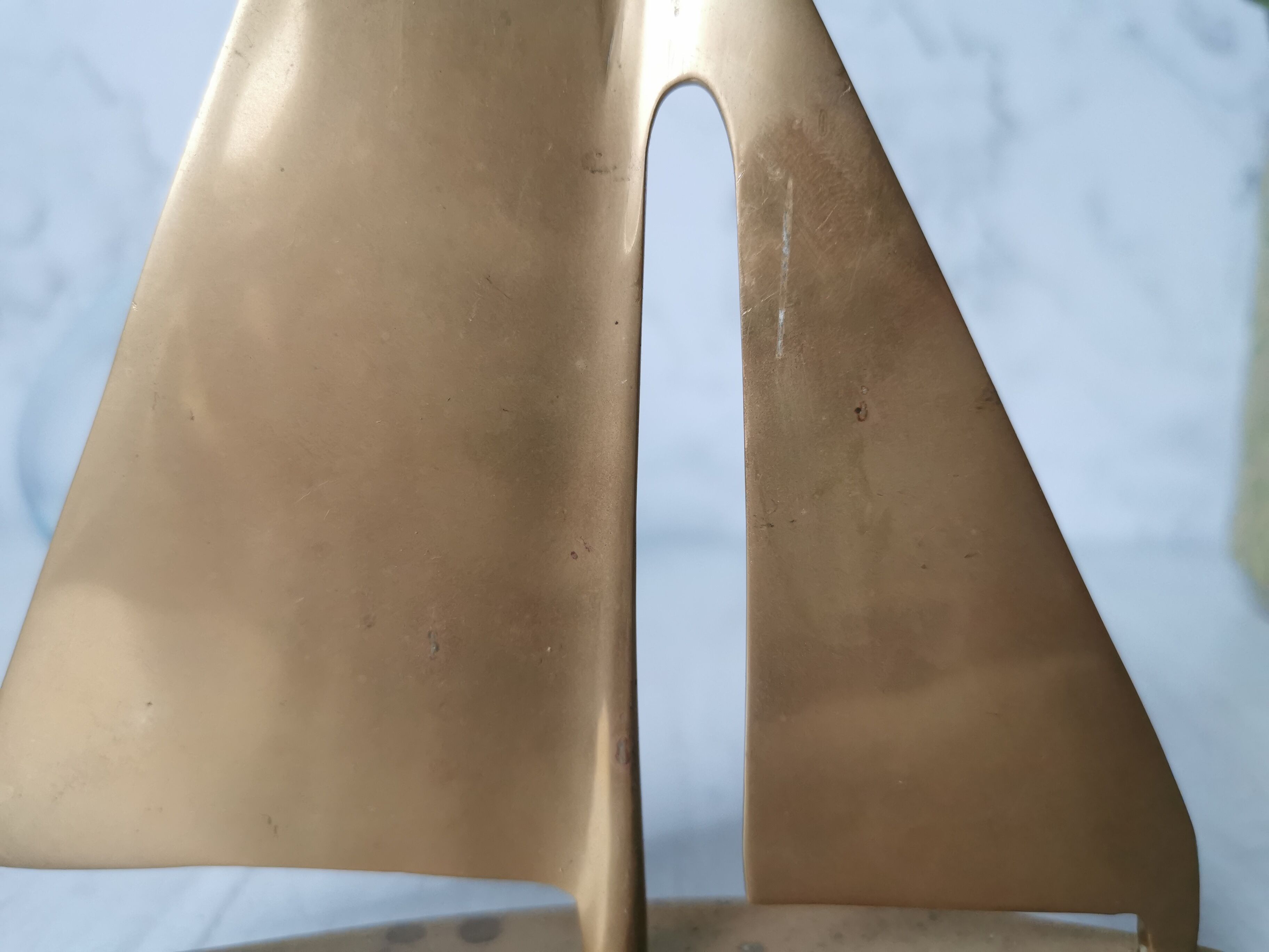 Brass sailboat