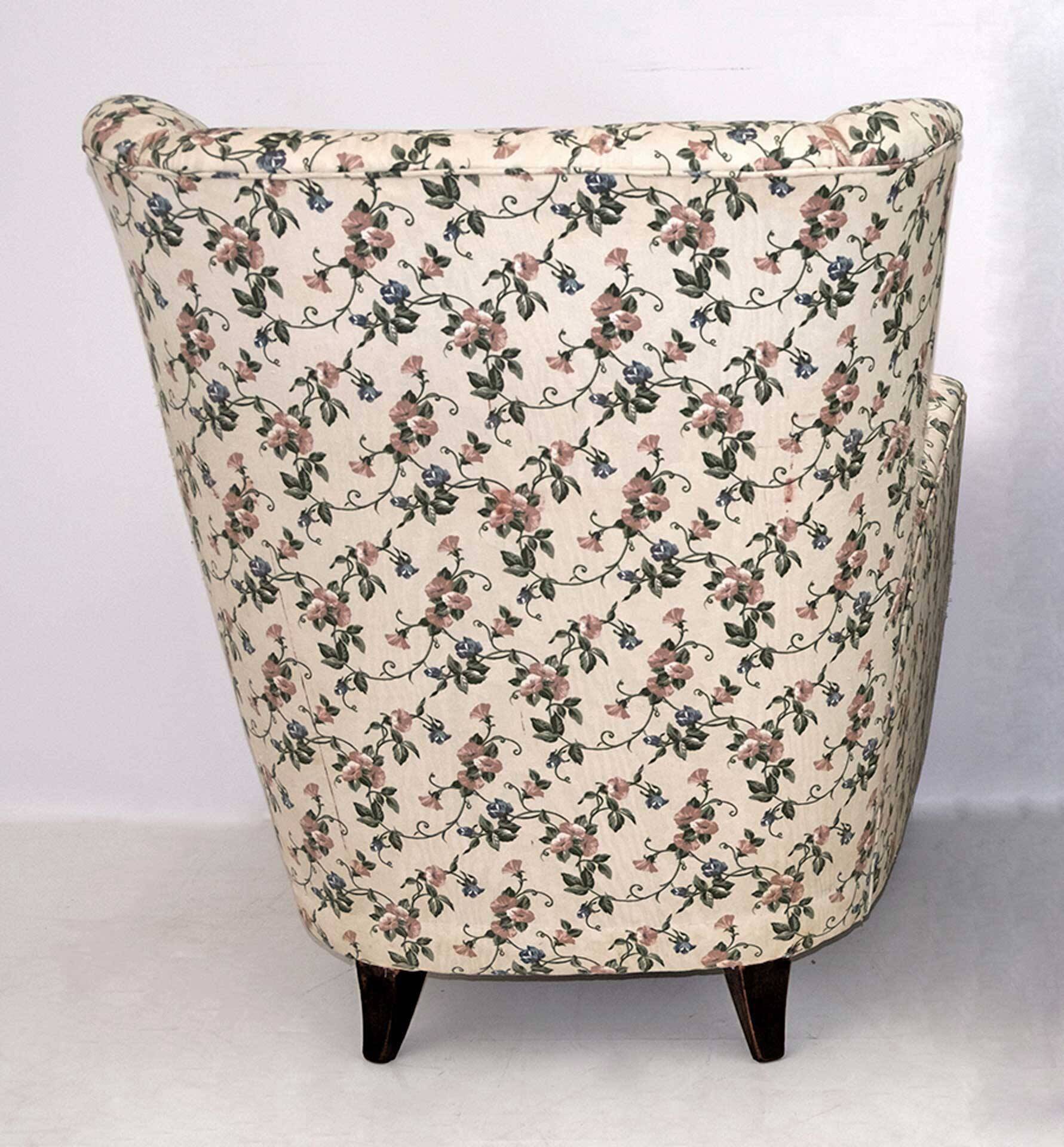 Paire de fauteuils italiens modernes du milieu du siècle de Paolo Buffa, années 1950