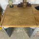 Bureau escamotable chêne patine