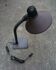 Lampe de bureau articulée en métal marron vintage 70s-80s