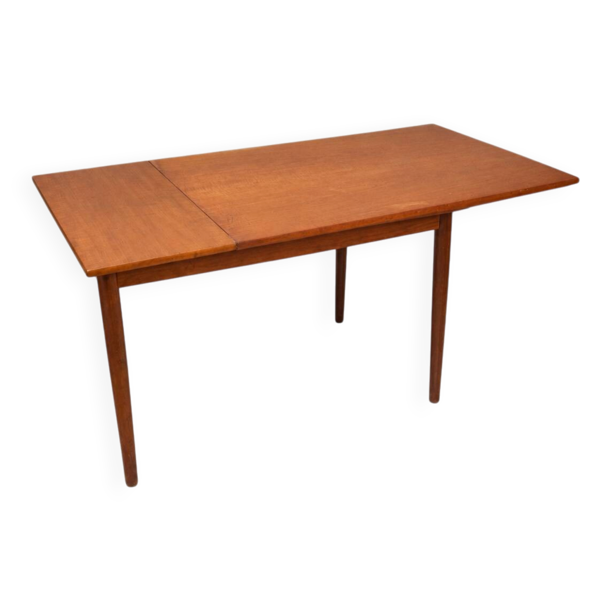 Authentic vintage teak extendable dining table from the 1960s