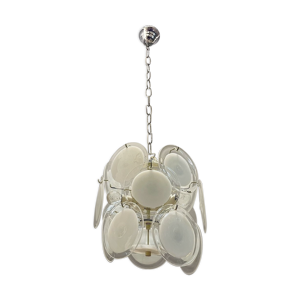 Lustre à disque murano