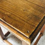 Tabouret vintage de ferme en châtaignier Circa 50