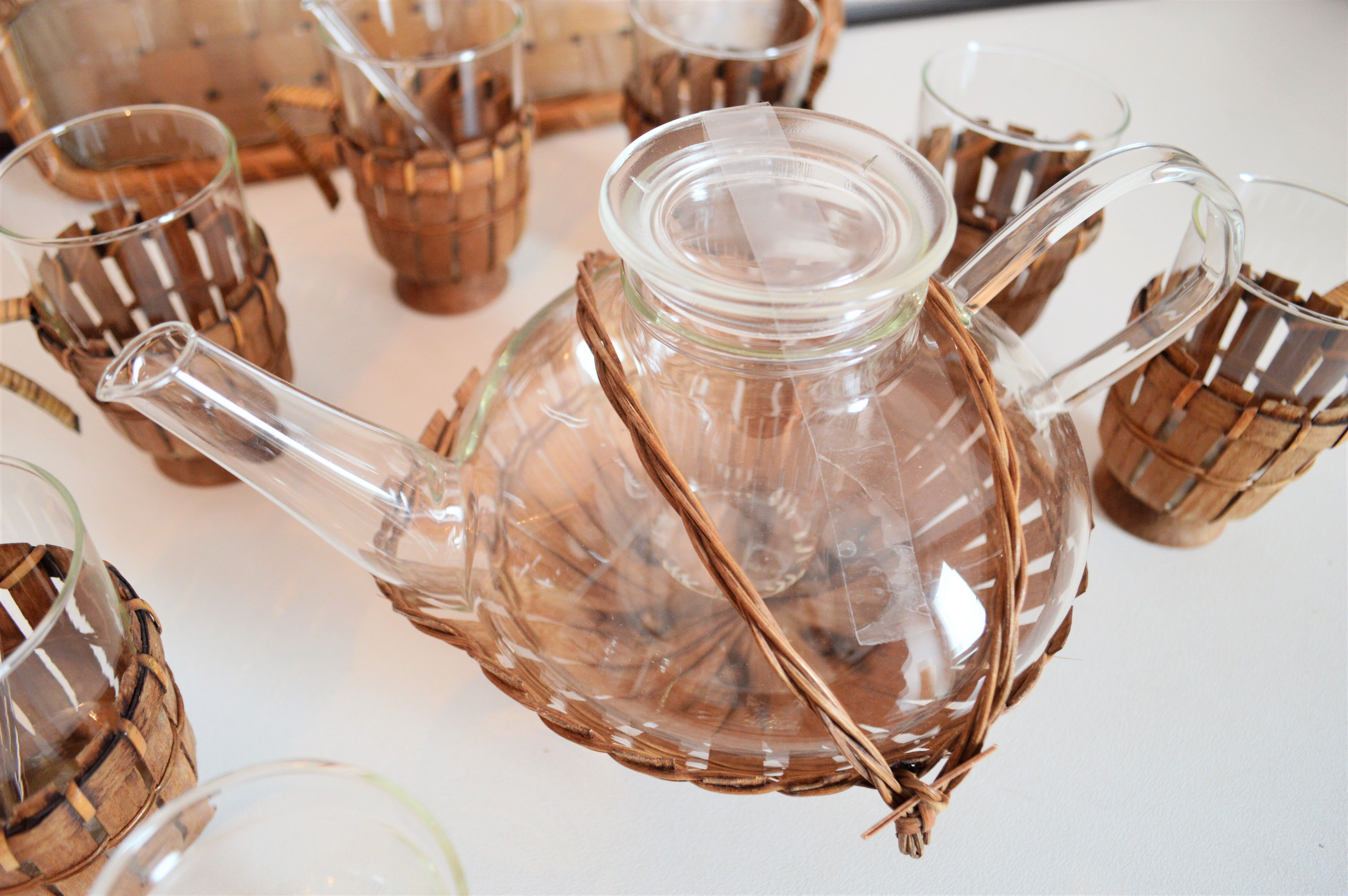 Glass tea service by Ilse Decho for Jena Glas, Germany, 1960