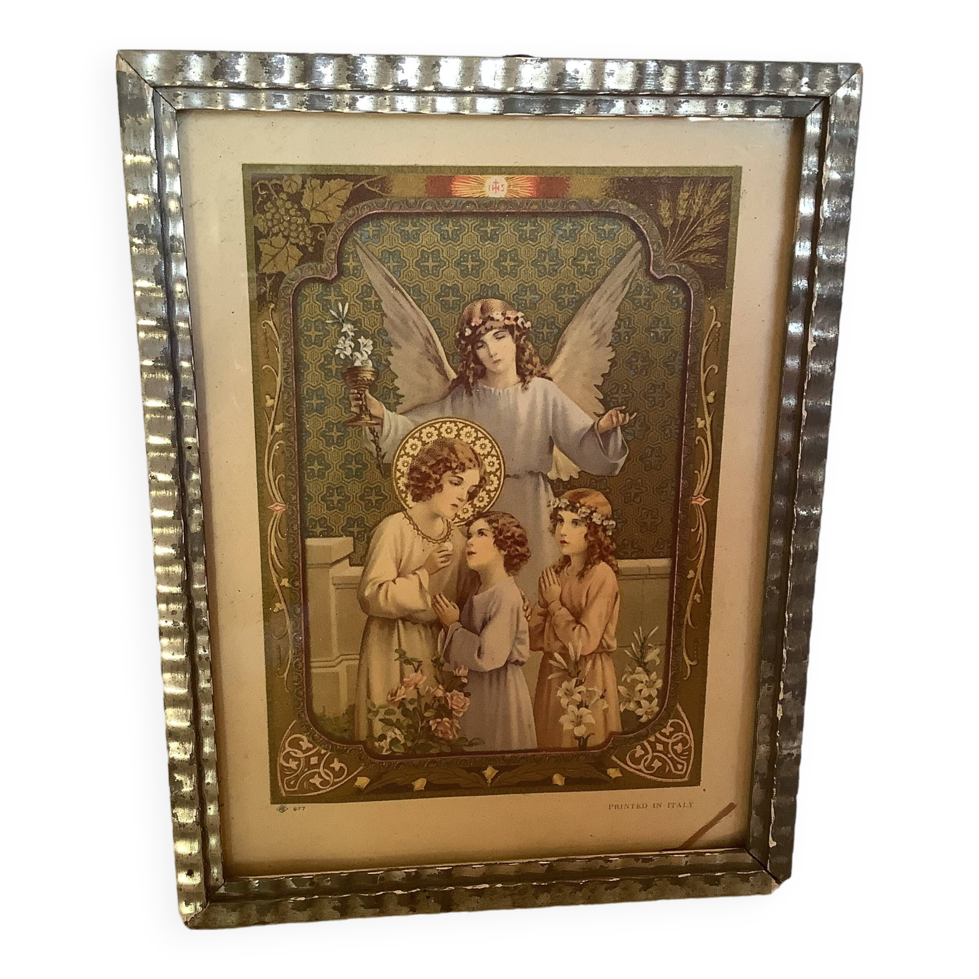 Old art deco religious frame