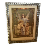 Old art deco religious frame
