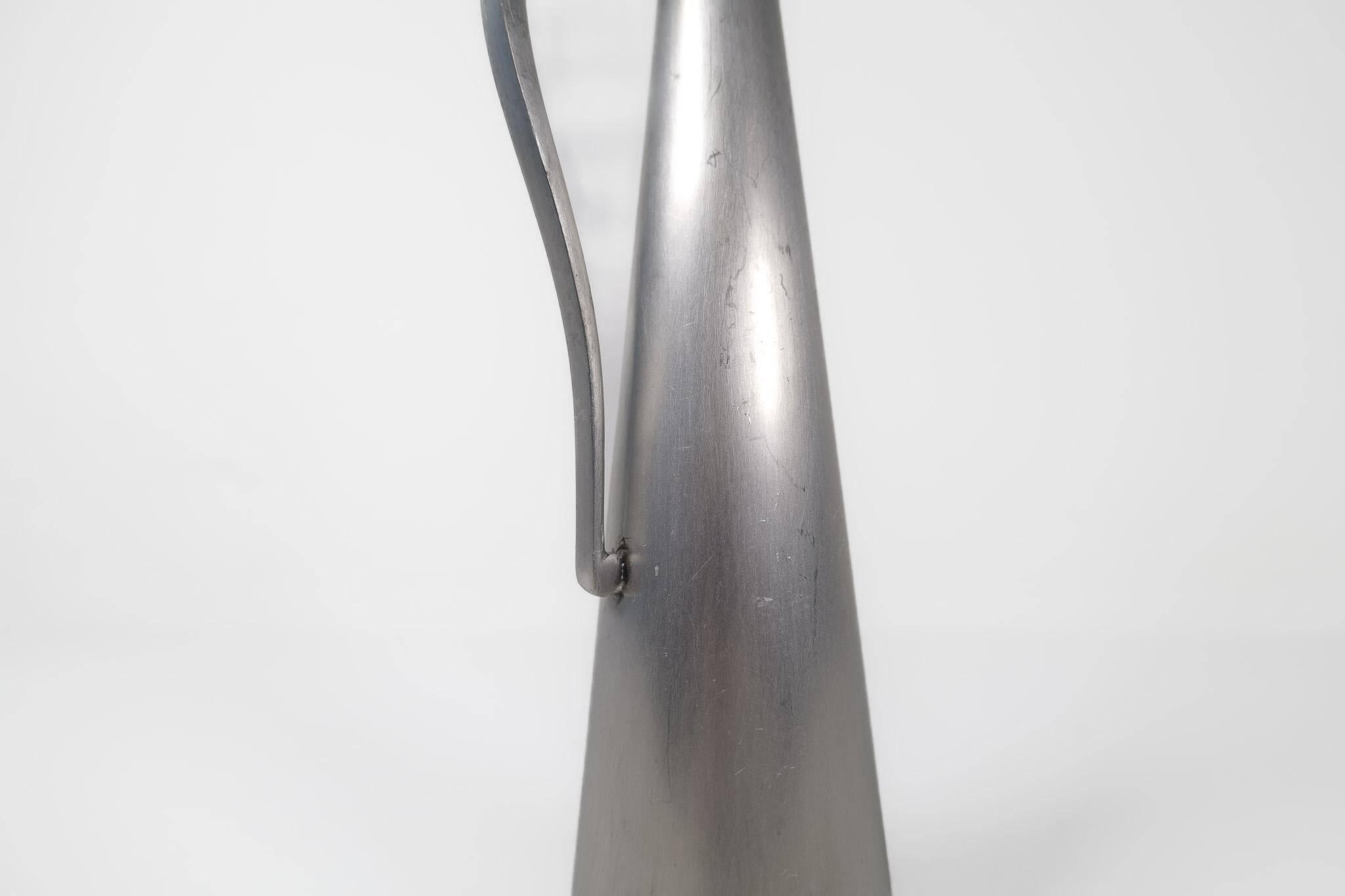 Sculptural Art Deco wine pitcher "Jomfruen" in pewter by Gunnar Havstad 1930s