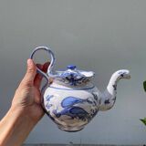 Théière en céramique bleu Moustiers