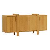 Oak brutalist sideboard, Belgium.