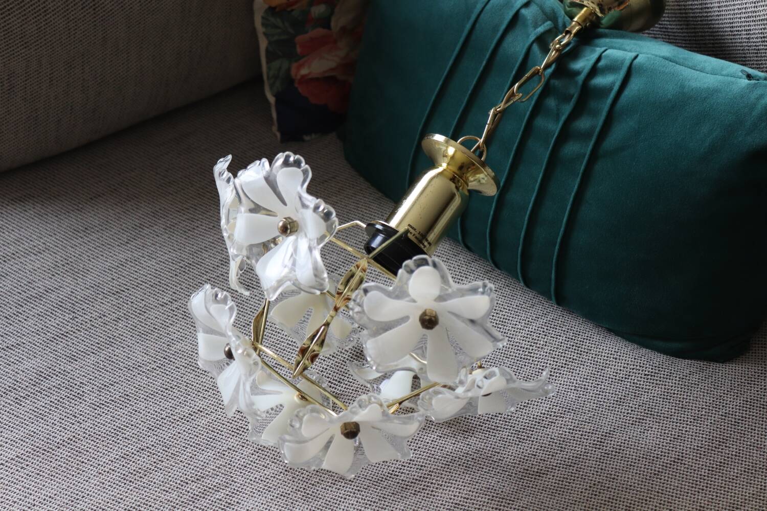 Lustre vintage fleurs murano Eglo