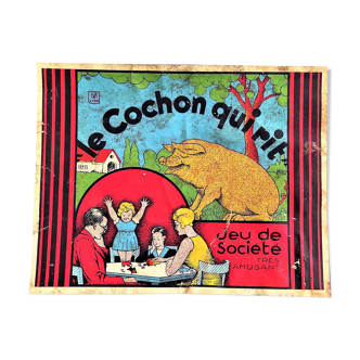 Old board game: the laughing pig around 1957/1960