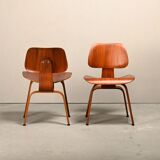Charles & Ray Eames Early restored DCW Walnut Plywood Chair, Herman Miller