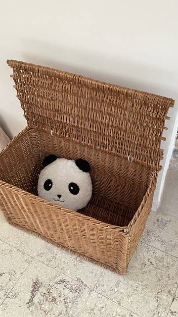 Vintage Rattan Chest Basket