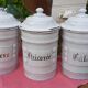 Enamelled spice jars