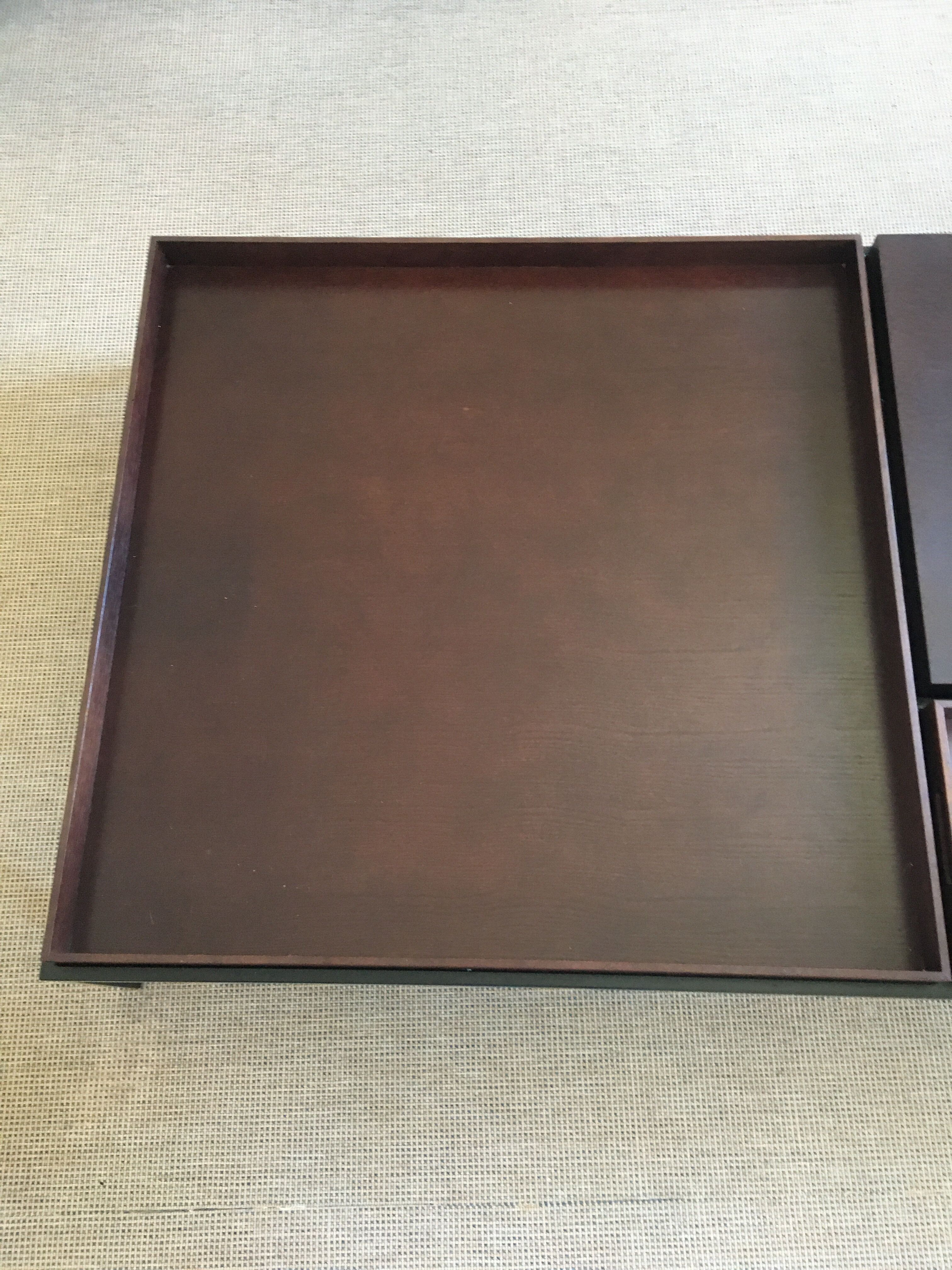 Large wooden and metal design coffee table