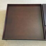 Large wooden and metal design coffee table