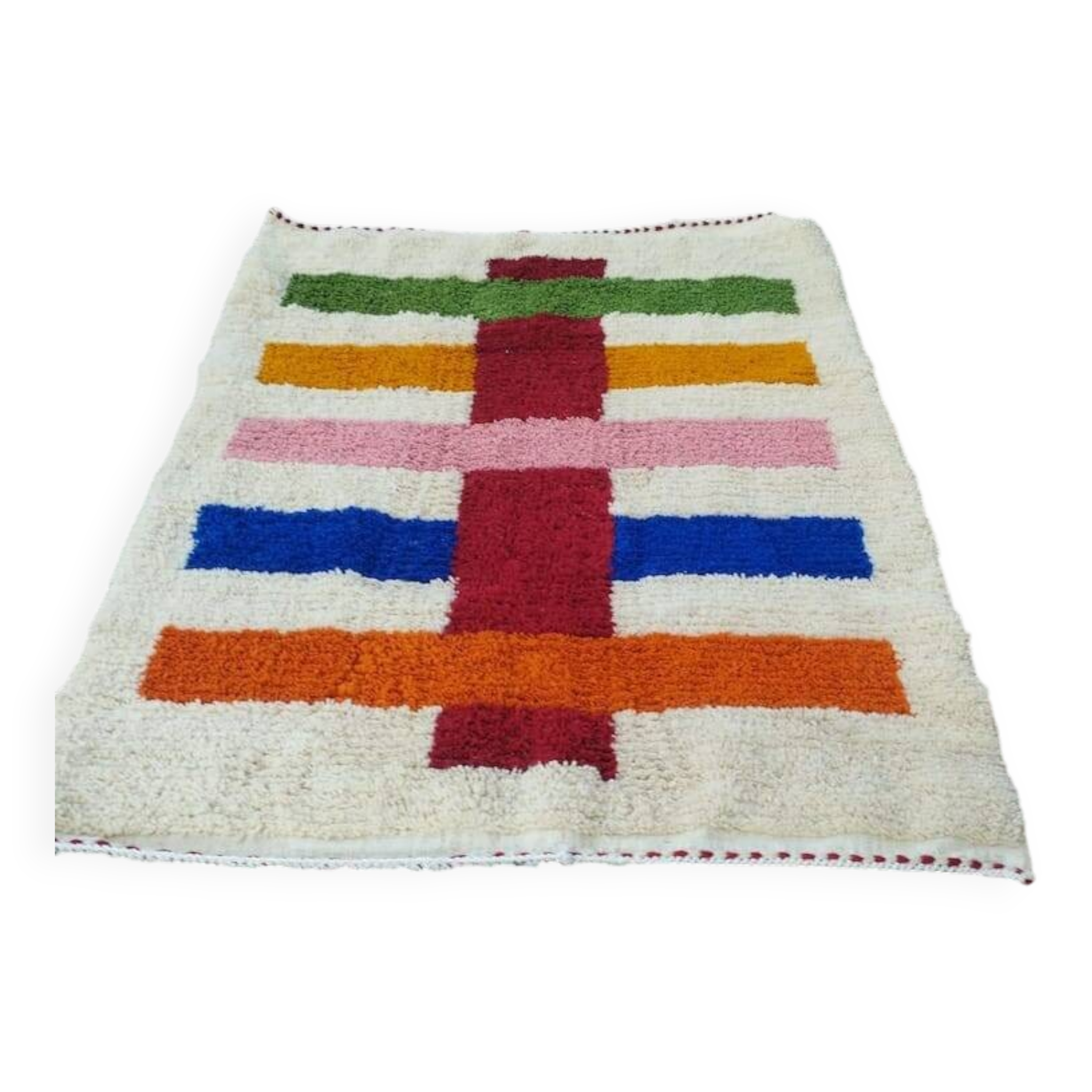 Traditional hand-woven Beni Mrirt rug, size 150 x 250 cm