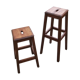 Two wooden artist stools in the early 20th century