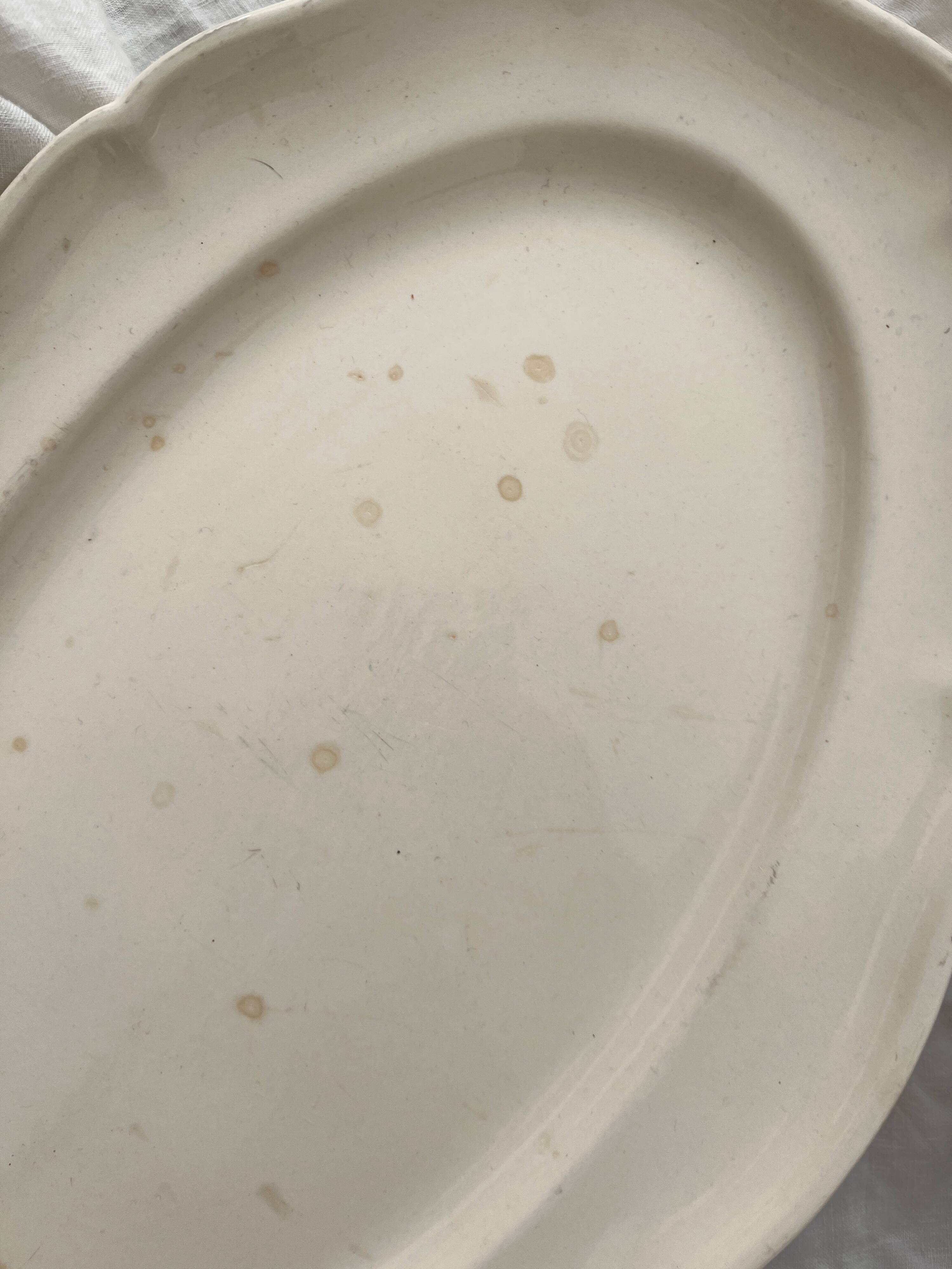 Villeroy and Boch ivory earthenware scalloped oval dish