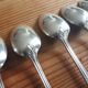 Old silver metal spoons