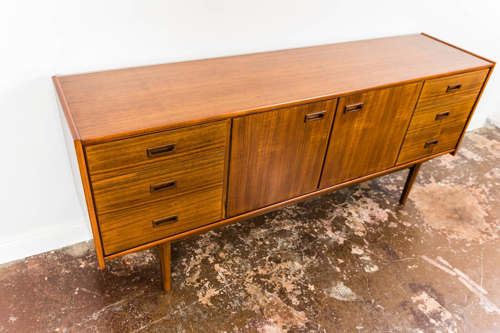 Vintage Walnut Sideboard By Bfm, 1960s, Poland