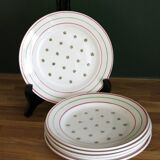 6 assiettes à dessert Lunéville modèle " Yveline"