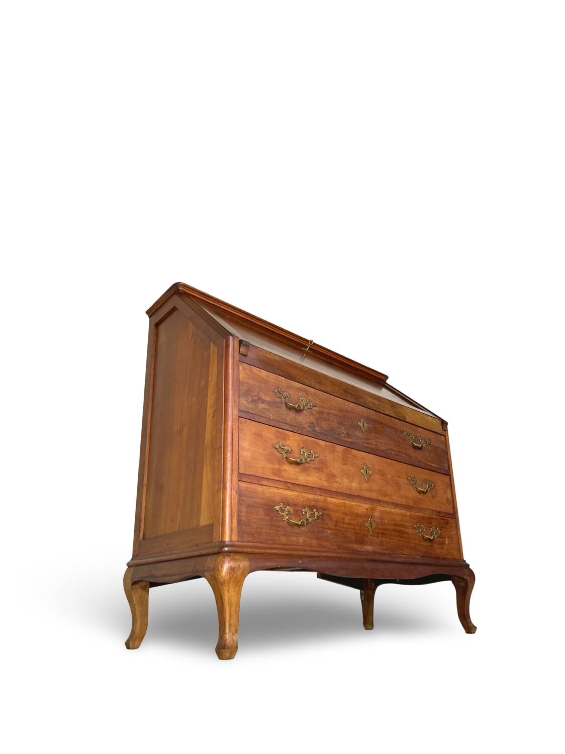 Antique Italian secrétaire in solid walnut, 1920s/1930s.