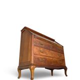 Antique Italian secrétaire in solid walnut, 1920s/1930s.