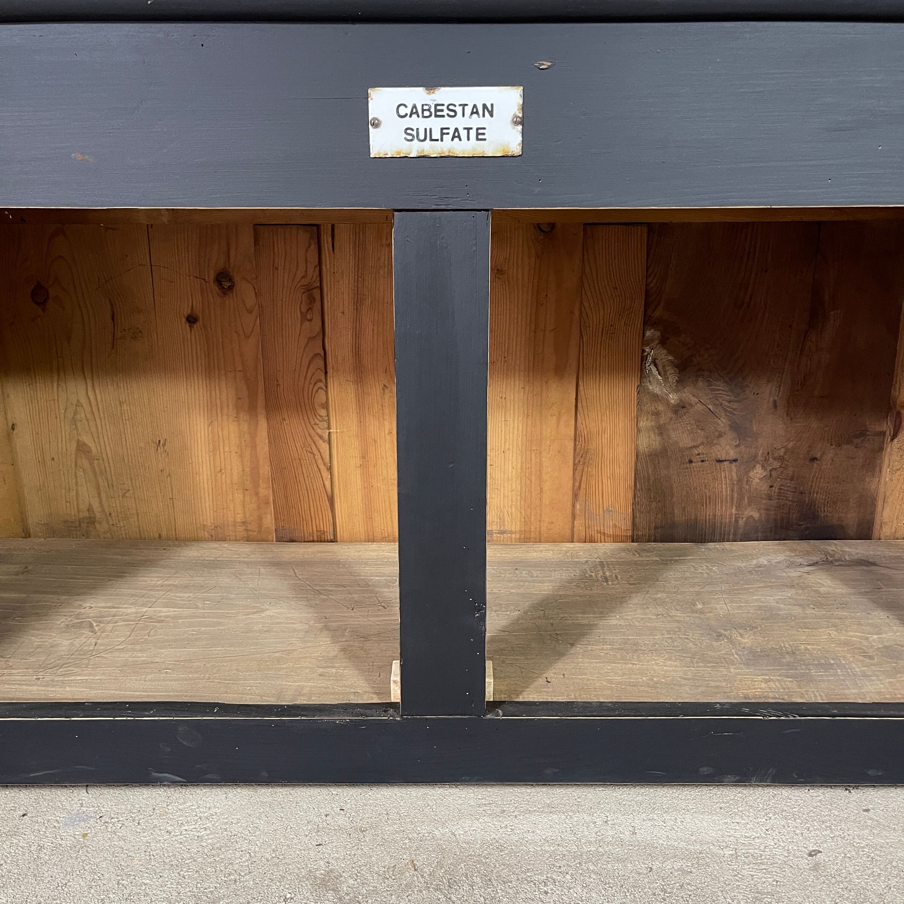 Black patina low sideboard