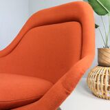 Early bronze lounge chair by Warren Platner for Knoll 1960s in rust red