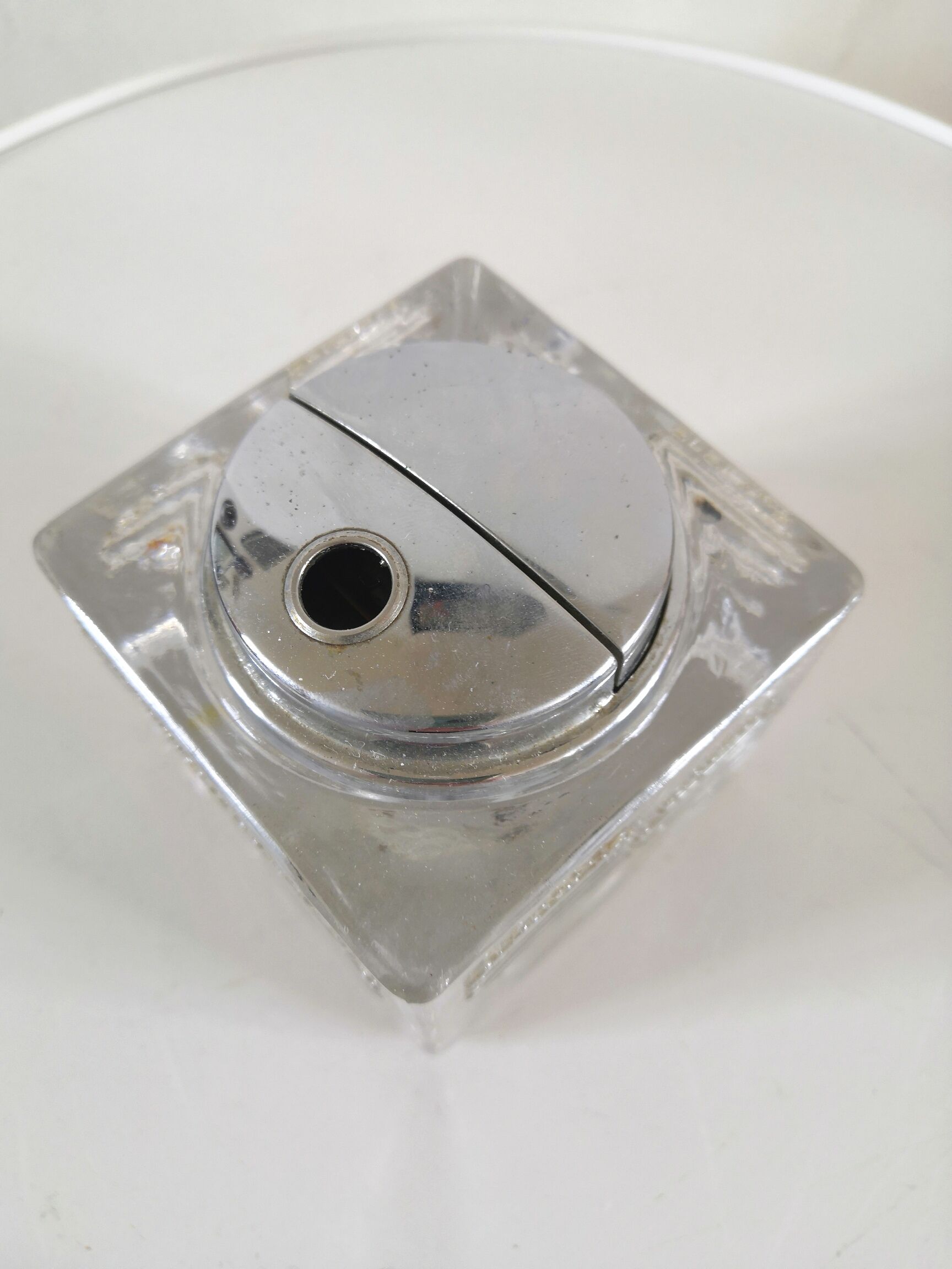 Glass lighter inlaid decoration design 70s