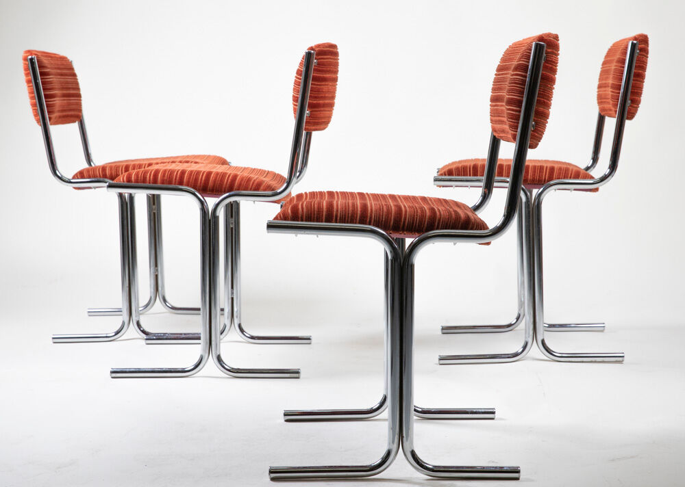 Suite of four chairs 70s
