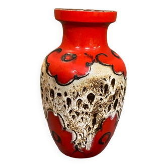 West Germany red vase