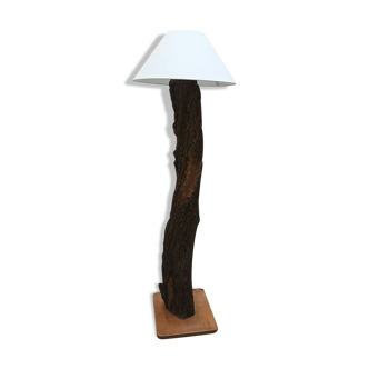 Nordic style natural wooden floor lamp