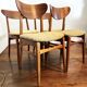 4 chaises scandinaves vintage