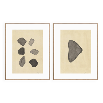 2 original drawings by J. Rodgussar – Inks on paper (21x30 cm)